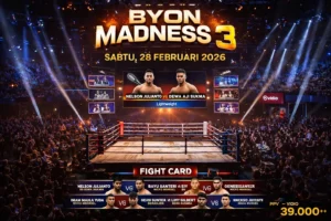 Read more about the article 🔥 Byon Madness 3 Siap Mengguncang Jakarta, Ini Jadwal dan Daftar Fight Card Lengkapnya