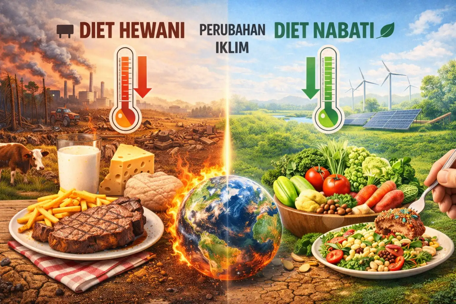 Read more about the article Diet Nabati sebagai Strategi Kunci Menghadapi Krisis Iklim
