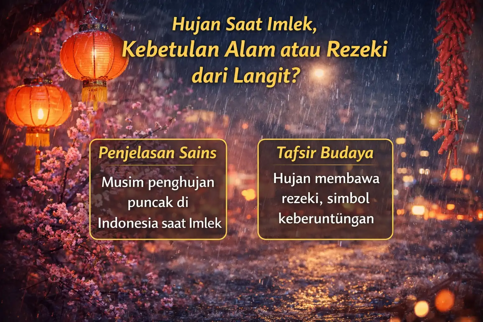 Read more about the article Hujan Saat Imlek, Kebetulan Alam atau Rezeki dari Langit?