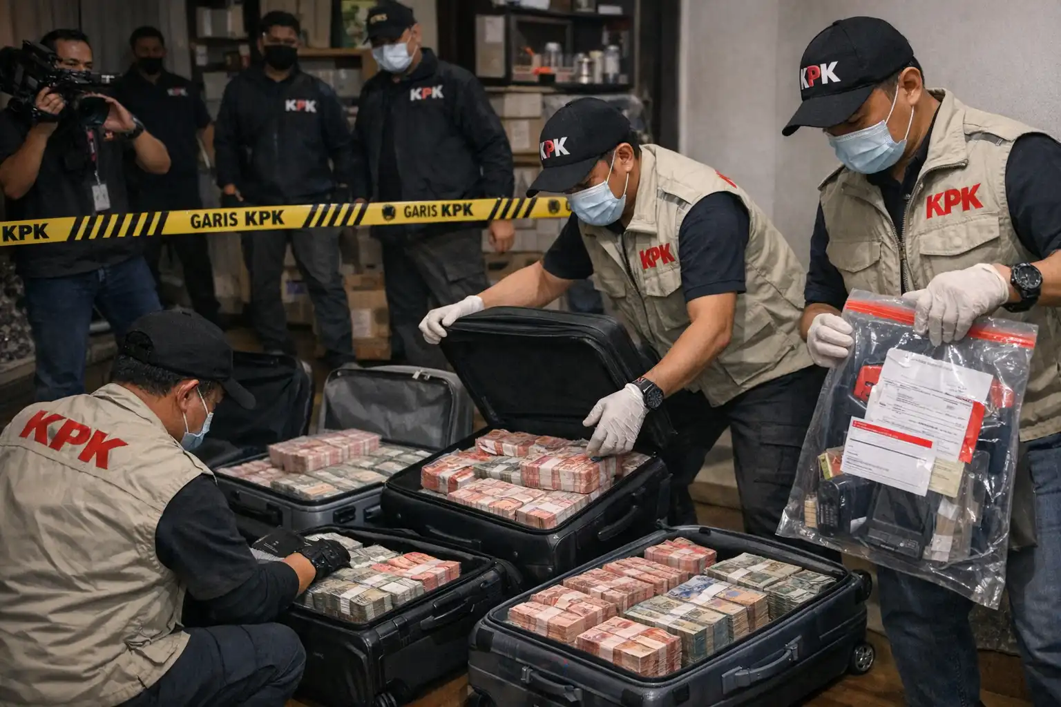 Read more about the article Kasus Importasi Bea Cukai: KPK Geledah Safe House Ciputat, Sita Rp 5 Miliar