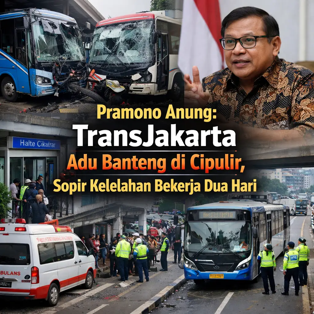 Read more about the article Pramono Anung Buka Suara soal TransJakarta Adu Banteng di Cipulir: Sopir Kelelahan Bekerja Dua Hari